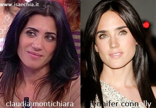 Somiglianza tra Claudia Montichiara e Jennifer Connelly