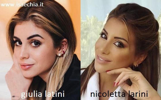 Somiglianza tra Giulia Latini e Nicoletta Larini