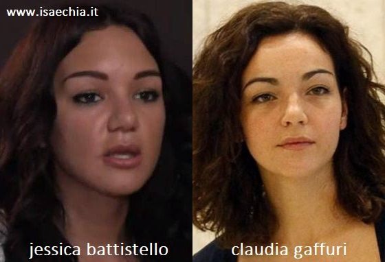 Somiglianza tra Jessica Battistello e Claudia Gaffuri