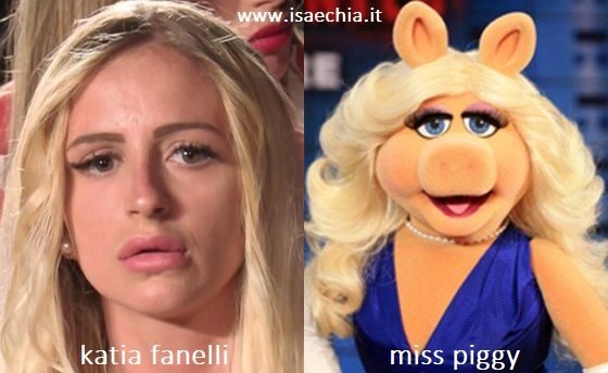 Somiglianza tra Katia Fanelli e Miss Piggy