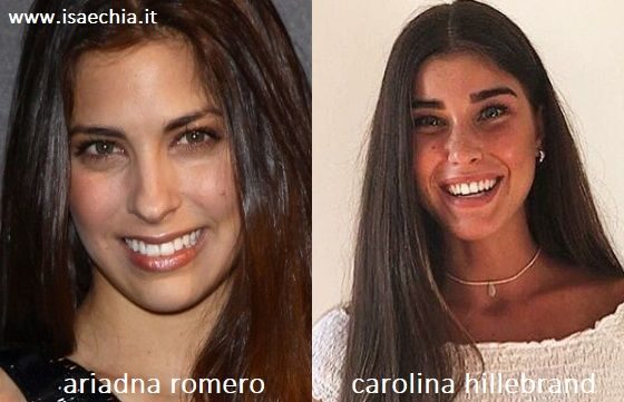 Somiglianza tra Ariadna Romero e Carolina Hillebrand