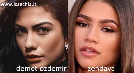 Somiglianza tra Demet Ozdemir e Zendaya