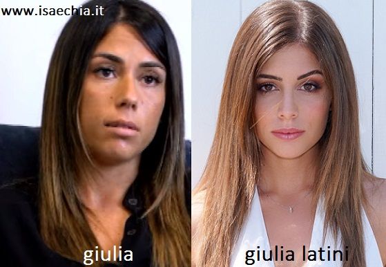 Somiglianza tra Giulia e Giulia Latini