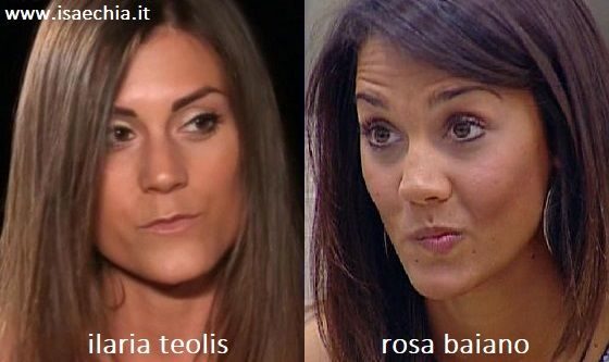 Somiglianza tra Ilaria Teolis e Rosa Baiano