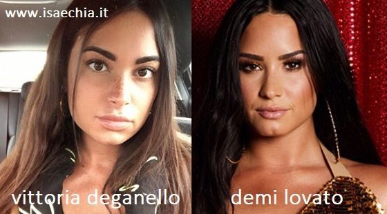 Somiglianza tra Vittoria Deganello e Demi Lovato