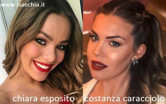 Somiglianza tra Chiara Esposito e Costanza Caracciolo