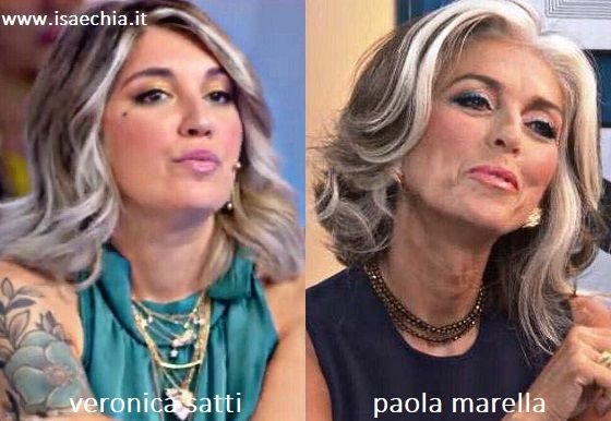 Somiglianza tra Veronica Satti e Paola Marella