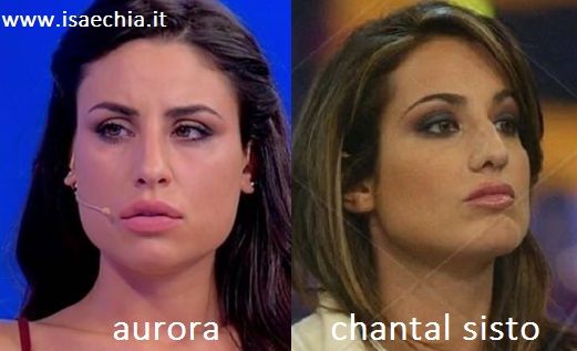 Somiglianza tra Aurora e Chantal Sisto