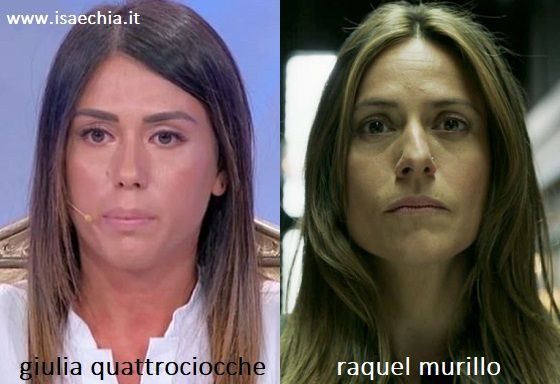 Somiglianza tra Giulia Quattrociocche e Raquel Murillo de 'La Casa di Carta'