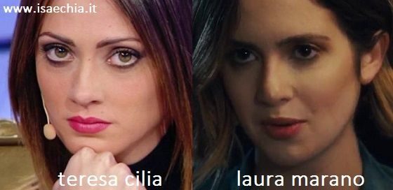 Somiglianza tra Teresa Cilia e Laura Marano