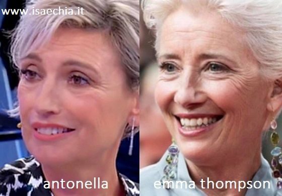 Somiglianza tra Antonella e Emma Thompson