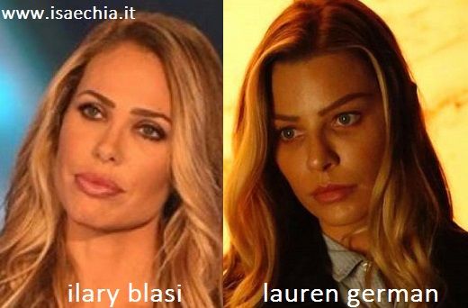 Somiglianza tra Ilary Blasi e Lauren German