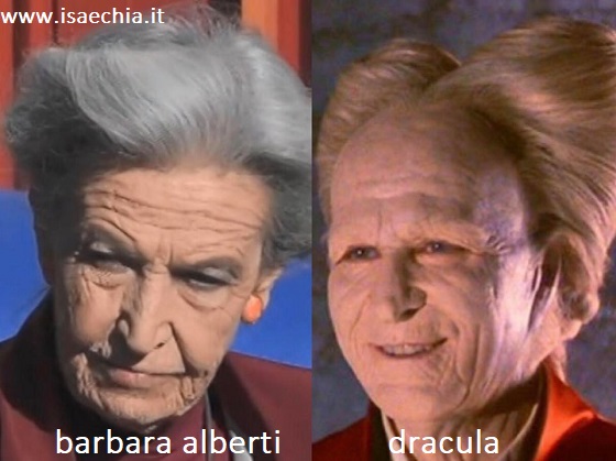 Somiglianza tra Barbara Alberti e Dracula