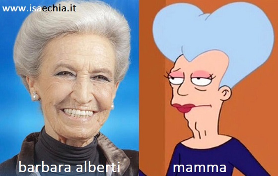 Somiglianza tra Barbara Alberti e Mamma