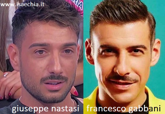 Somiglianza tra Giuseppe Nastasi e Francesco GabbaniSomiglianza tra Giuseppe Nastasi e Francesco Gabbani