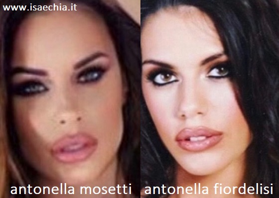 Somiglianza tra Antonella Mosetti e Antonella Fiordelisi