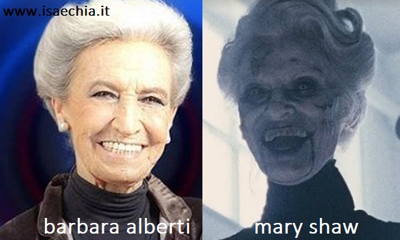 Somiglianza tra Barbara Alberti e Mary Shaw