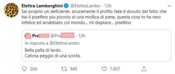 Sanremo 2020', Elettra Lamborghini insultata da un hater: 