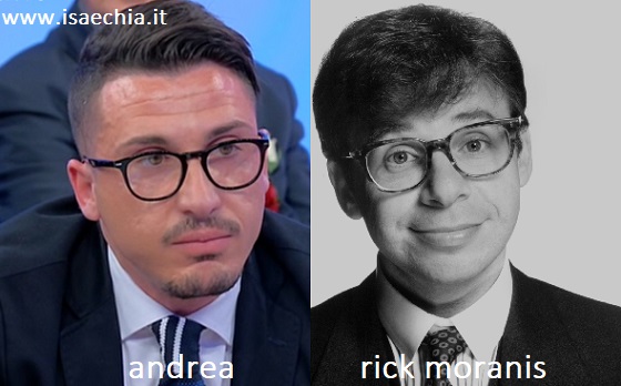 Somiglianza tra Andrea e Rick Moranis