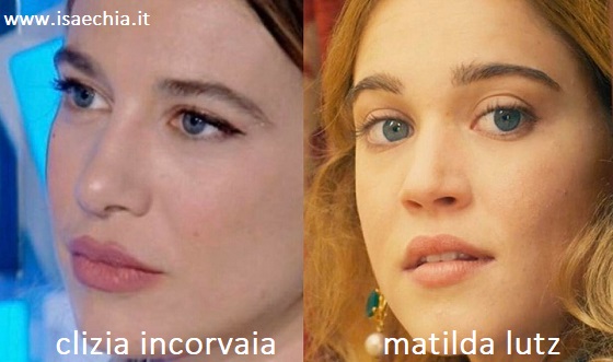 Somiglianza tra Clizia Incorvaia e Matilda Lutz