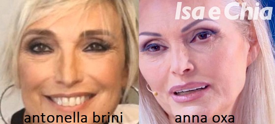 Somiglianza tra Antonella Brini e Anna Oxa