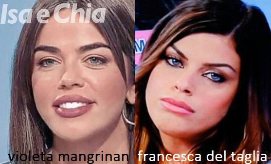 Somiglianza tra Violeta Mangrinan e Francesca Del Taglia