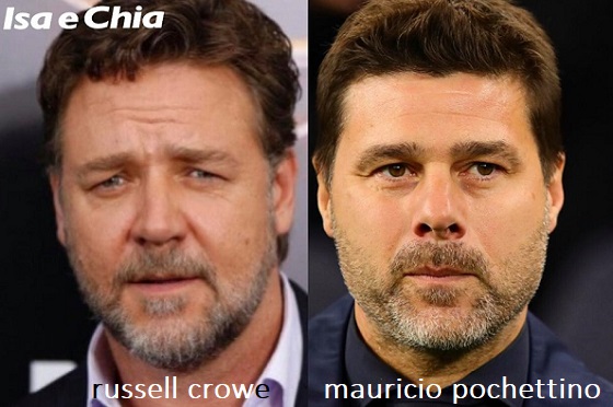 Somiglianza tra Russell Crowe e Mauricio Pochettino