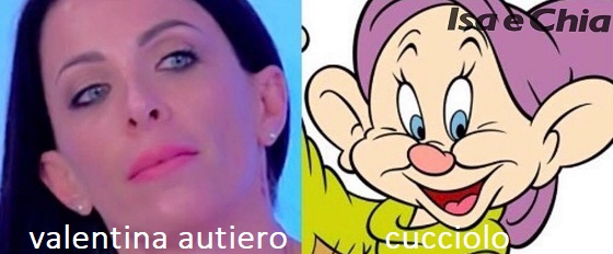 Somiglianza tra Valentina Autiero e Cucciolo