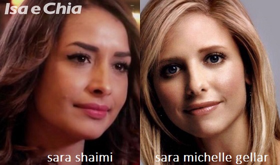 Somiglianza tra Sara Shaimi e Sarah Michelle Gellar