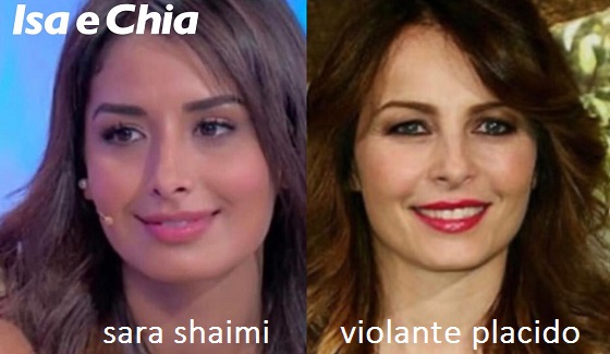 Somiglianza tra Sara Shaimi e Violante Placido