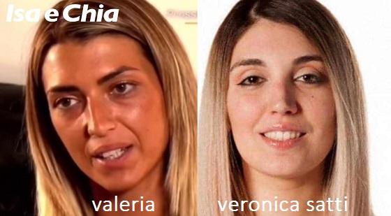 Somiglianza tra Valeria e Veronica Satti