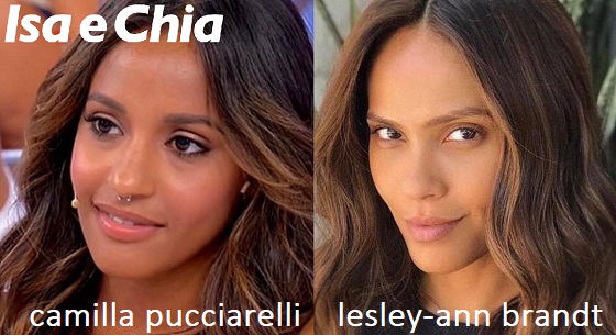 Somiglianza tra Camilla Pucciarelli e Lesley-Ann Brandt