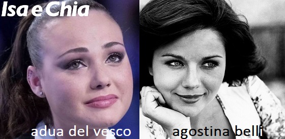 Somiglianza tra Adua Del Vesco e Agostina Belli