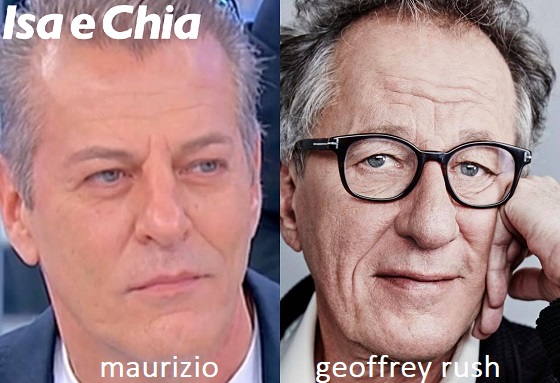 Somiglianza tra Maurizio e Geoffrey Rush