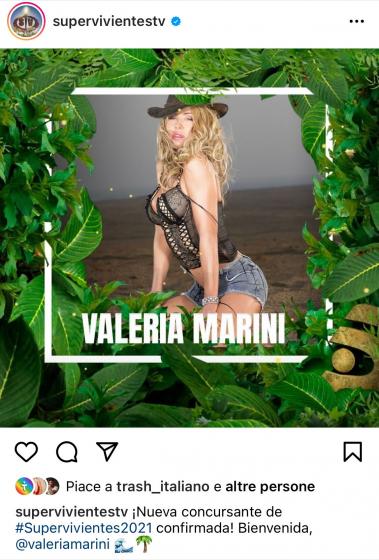 Valeria Marini a Supervivientes