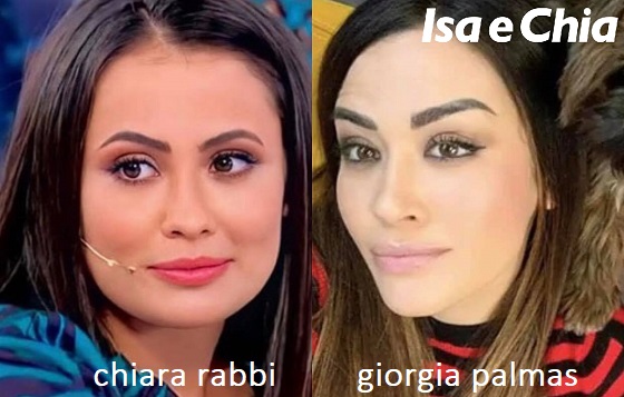 Somiglianza tra Chiara Rabbi e Giorgia Palmas