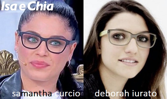 Somiglianza tra Samantha Curcio e Deborah Iurato