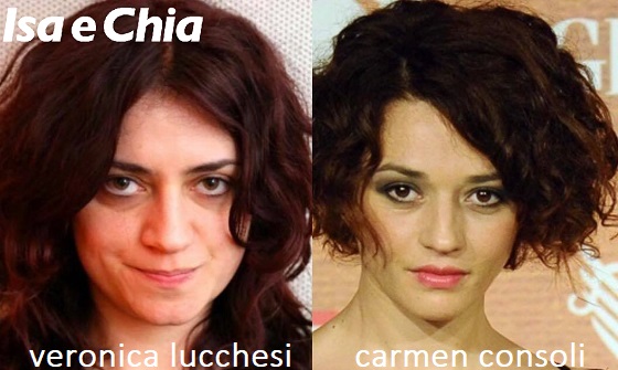 Somiglianza tra Veronica Lucchesi e Carmen Consoli