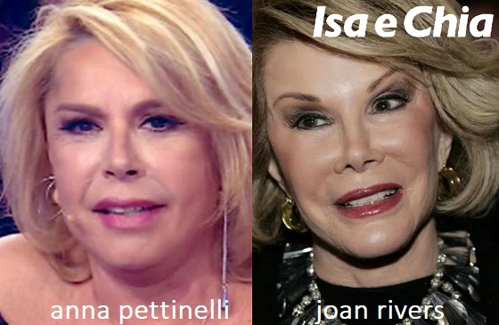 Somiglianza tra Anna Pettinelli e Joan Rivers