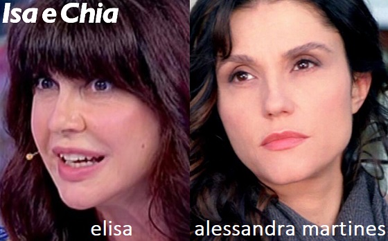 omiglianza tra Elisa e Alessandra Martines