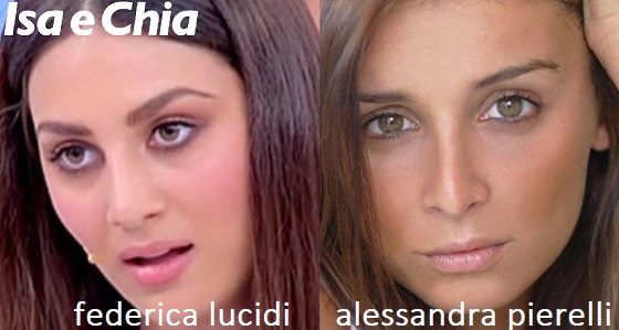 Somiglianza tra Federica Lucidi e Alessandra Pierelli