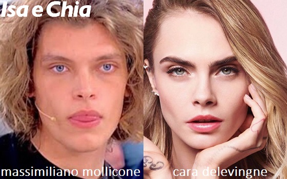 Somiglianza tra Massimiliano Mollicone e Cara Delevingne