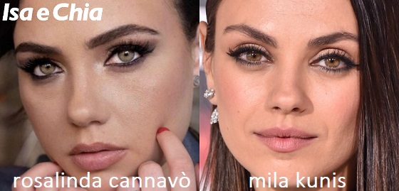 Somiglianza tra Rosalinda Cannavò e Mila Kunis